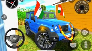 Dollar Song Modified Mahindra Black Thar👿 Indian Cars Simulator 3D  Android Gameplay Part 1p [upl. by Raleigh]