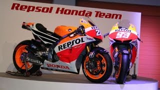 Honda RC213V 2013 Repsol Honda Team  Presentación en Madrid [upl. by Beaufert476]