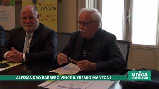 Alessandro Barbero vince il premio Manzoni [upl. by Thaxter]