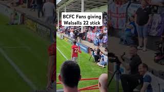 bcfc Fans giving walsallfc number 22 stick as he takes a corner football footballfans [upl. by Nivart]