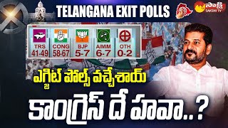 Telangana Exit Polls 2023  Telangana Assembly Elections 2023  SakshiTV [upl. by Nitsu]