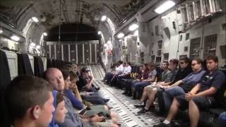 My Flight in a C17  With Tactical Takeoff Descent and Landing  March Air Force Base CA [upl. by Nnayt]