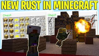 Rust MC NEW Rust in Minecraft Server IP  Raiding PvP Building Gameplay Rust MC Server 2020 [upl. by Nobile]