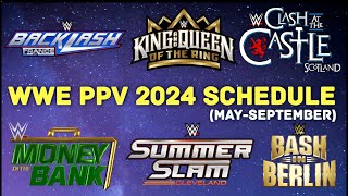 WWE PPVs Schedule in 2024 May to Sept  Date amp Venue With Animated Maps [upl. by Elon]