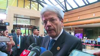 Pechino punto stampa del Presidente Gentiloni 15052017 [upl. by Antoni]