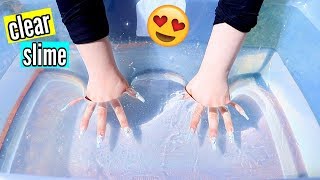 DIY Super Clear Slime How to Make the Clearest Thick Slime Ever [upl. by Bardo]