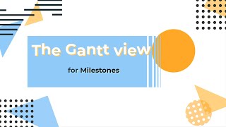 The Gantt view for Milestones [upl. by Malsi515]