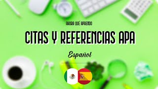 CITAS Y REFERENCIA APA  ESPAÑOL [upl. by Enomyar]