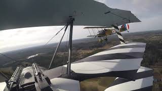 Fokker DrI Flight Rotary Cockpit View [upl. by Enyamrahc123]