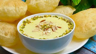 Kheer Aur Poori Recipe  Easy Rice Kheer And Crispy Poori  Rajab special recipes [upl. by Aicilat]