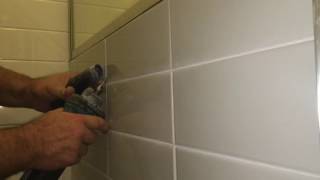 Bathroom tile grout removal tool [upl. by Rockefeller]