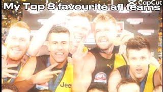 My top 8 favourite afl teams [upl. by Muirhead592]