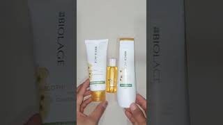 Matrix Biolage Smoothproof Smoothing Shampoo and Conditioner and serum Combos 🧴ytshorts [upl. by Zerla]