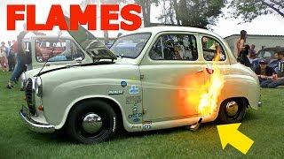 Austin A35 shooting Flames [upl. by Turmel]