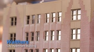 Model Railroad HO Scale Build  Walthers City Apartment Building [upl. by Cointon782]