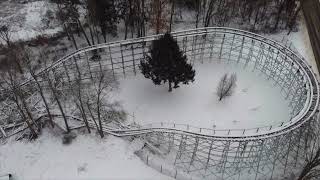 Demolition of the Blue Streak Conneaut Lake Park [upl. by Ramalahs]