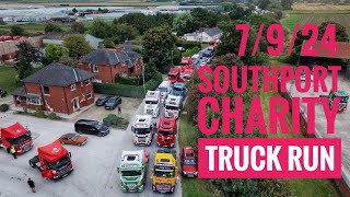 Southport Charity Truck Run 7924  drone view [upl. by Asilej917]