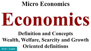 Economics  Concept and Definitions economics explained economics meaning micro economics bcom [upl. by Hiro]