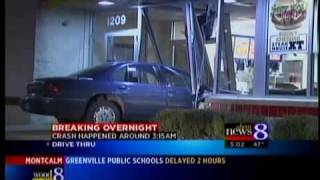 Car drives thru Burger King [upl. by Ydur]