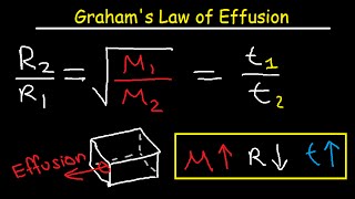 Grahams Law of Effusion Practice Problems Examples and Formula [upl. by Ecila100]