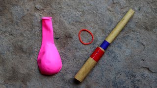 balloon flute 🎈बैलून बांसुरी rubber band bamboo bansuri balloons new toys [upl. by Llevert]