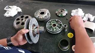 Tutorial  DIY Servis CVT Wmoto ES250i [upl. by Kalagher]