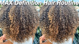 Defining Curly Hair Routine  restoring damaged 3c4a natural hair [upl. by Jeannette]