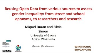 Reusing Open Data from various sources to assess gender inequality  Wikimania [upl. by Porte925]