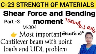 C23 strength of materials ll Shear force and Bending moment unit ll Most important problem ll som [upl. by Dalli]