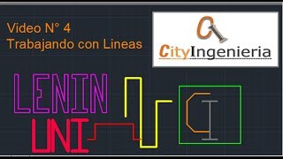 AutoCAD 2014 415 Trabajando con Lineas [upl. by Airalednac]