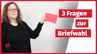 Betriebsratswahl 3 Fragen zur Briefwahl [upl. by Marguerita]