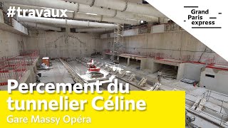 Suivez en direct le percement du tunnelier Céline en gare Massy Opéra [upl. by Deer612]