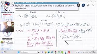 TEMA 2 TERMODINÁMICA  PRIMERA LEY  29 RELACIÓN CpCv [upl. by Magdalene]