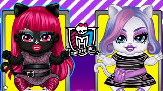 Monster High Werecat Babies  Mnster High Catty Noir Baby Game for Children [upl. by Eerpud48]