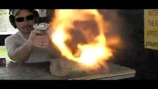 Coonan 357 Magnum 1911 slow motion shooting towards camera 600fps [upl. by Aynav147]