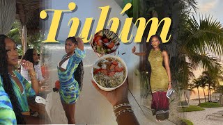 TULUM GIRLS TRIP TRAVEL VLOG  beach club cenote going out tulum restaurants [upl. by Obala]