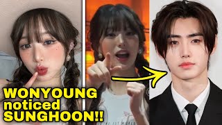 IVE’s Wonyoung goes viral for her reaction to seeing ENHYPEN’s Sunghoon kpop [upl. by Anayet797]