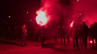 Afición del Leganés Corteo Pepinero Ghetto28 Derbi Leganés VS Getafe 07122018 [upl. by Fenton]