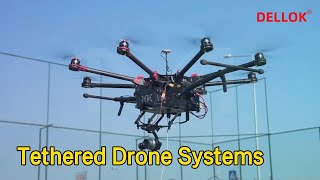 Automatic Tethered Drone Systems Multi Weather Hovering High Power Ultra Light [upl. by Eneleahs203]