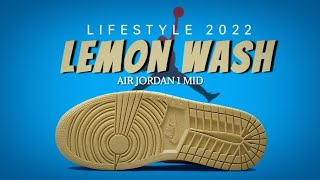 LEMON WASH 2022 Air Jordan 1 Mid 125 DETAILED LOOK [upl. by Primaveras]