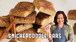 Snickerdoodle Cookie Bars Recipe  NO Cream of Tartar required [upl. by Acisset]