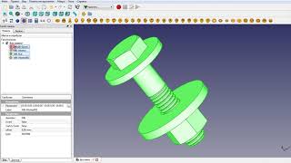 FreeCAD верстак Fasteners крепёж болты гайки резьбаFasteners Bolts Nuts Thread [upl. by Yretsym451]