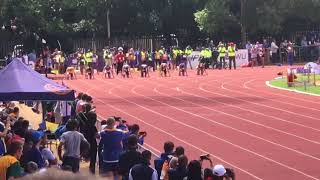 william Mabena wins 100m FINAL [upl. by Anaujat630]