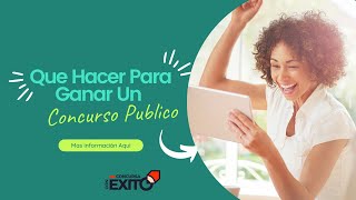 Que Hacer Para Ganar Un Concurso Publico [upl. by Aihpos]