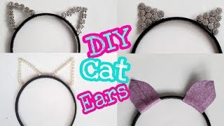 DIY Cat Ears Headband  Easy and Inexpensive [upl. by Aicirtac]