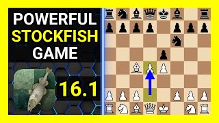 Powerful Stockfish 161 Chess Game Bishops Opening Ponziani Gambit [upl. by Yznil]