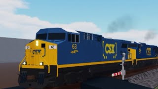 CSX 63 Leads CSX C380 With CSX 7200 CM44AH Trailing in RSR Reimagined [upl. by Bjorn]