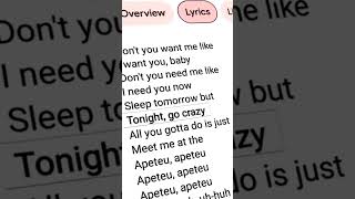 APT Lyrics music Apt [upl. by Cirde]