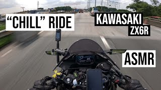 HIGHWAY quotCHILLquot RIDE │ POV RAW SOUND │ Kawasaki ZX6R │ SC Project SlipOn │ Motorcycle ASMR 4K [upl. by Je]