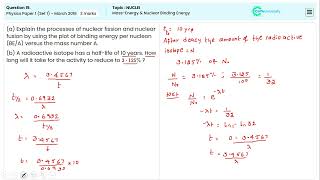 Explore MassEnergy and Nuclear Binding Energy Concepts  Q19 CBSE 2018 [upl. by Neladgam]